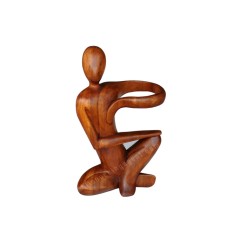 Wood Bottle Holder Abstract Figurine 30 cm