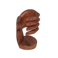 Wood Bottle Holder Hand 25 cm