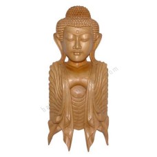 Wood Natural Brown Buddha Statue 50 cm