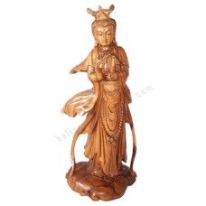 Wood Kwan Yin Goddess Statue 50 cm