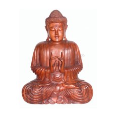 Wood Meditation Buddha Statue 55 cm