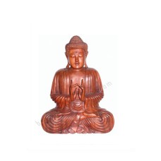 Wood Meditation Buddha Sculpture 30 cm