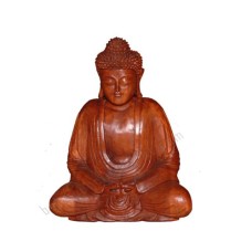 Wood Meditation Japanese Buddha 30 cm