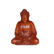 Wood Meditation Japanese Buddha 25 cm