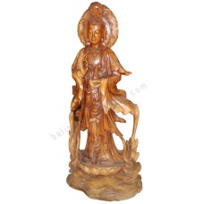 Wood Kwan Yin Goddess Statue 150 cm