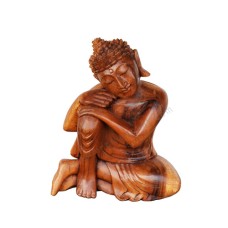 Wood Serene Relaxing Buddha 25 cm