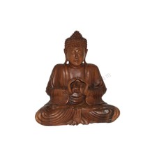 Wood Meditation Buddha Statue 30 cm