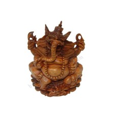 Wooden Brown Ganesh Statue 30 cm