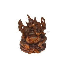 Wooden Brown Ganesh Statue 25 cm