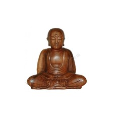 Wood Brown Praying Buddhist Monk 15 cm