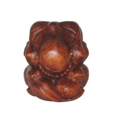 Wood Carved Weeping Buddha Yogi 30 cm