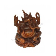 Wooden Brown Ganesh Statue 20 cm