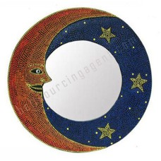 Mirror Moon Stars Aboriginal Red Blue 60 cm