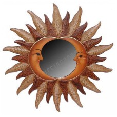 Mirror Double Moon Orange Brown 60 cm