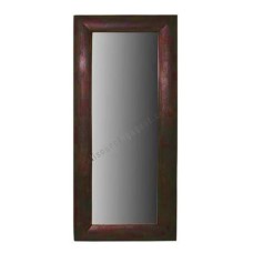 Wood Mirror Rectangle Dark Brown 145 cm