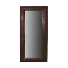 Wood Mirror Rectangle Dark Brown 95 cm