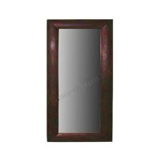 Wood Mirror Rectangle Dark Brown 75 cm