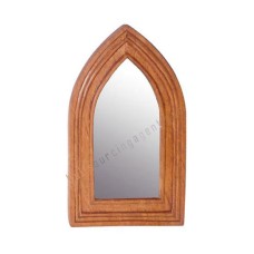 Wood Mirror Church Style Honey Brown 40 cm