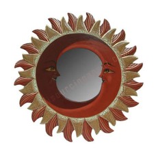 Mirror Double Moon Brown Maroon 40 cm