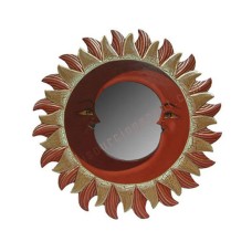 Mirror Double Moon Brown Maroon 30 cm