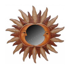 Mirror Double Moon Orange Brown 40 cm