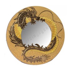 Mirror Dragon Cracked Yellow 40 cm