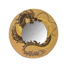 Mirror Dragon Cracked Yellow 30 cm