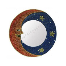 Mirror Moon Stars Aboriginal Red Blue 30 cm