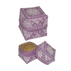 Purple Bamboo Jewelry Box Flower 10 cm