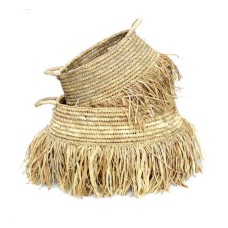 Straw Grass Box Natural Set Of 2