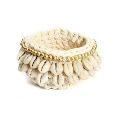 Cotton Box With Cowrie Shell 12 cm