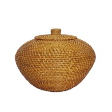 Rattan Box Natural With Lid 30 cm