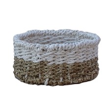 Straw Grass Box Natural White 25 cm