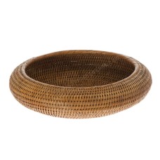 Honey Brown Rattan Fruit Bowl 35 cm